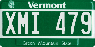 VT license plate XMI479