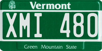 VT license plate XMI480