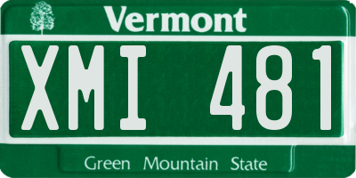 VT license plate XMI481