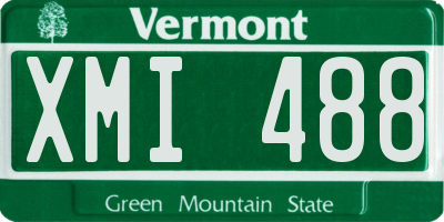 VT license plate XMI488