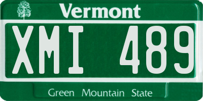 VT license plate XMI489