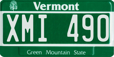 VT license plate XMI490