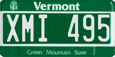 VT license plate XMI495