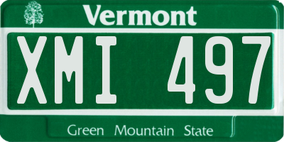 VT license plate XMI497