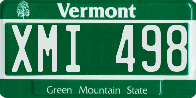 VT license plate XMI498