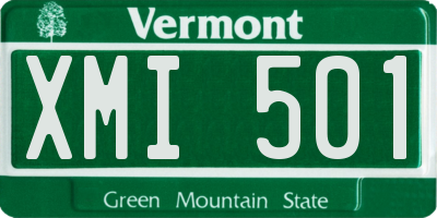 VT license plate XMI501