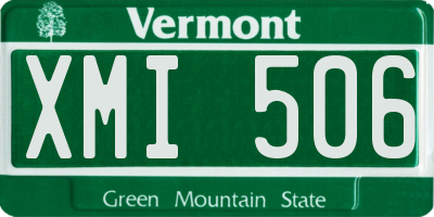 VT license plate XMI506