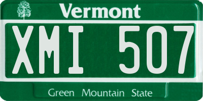 VT license plate XMI507