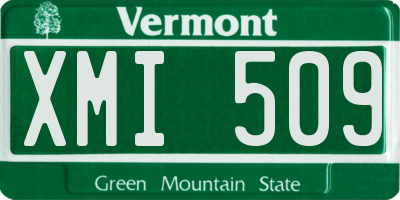 VT license plate XMI509
