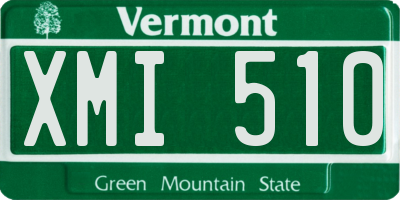 VT license plate XMI510
