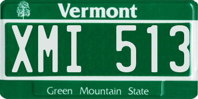 VT license plate XMI513