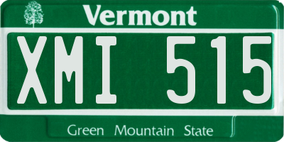 VT license plate XMI515