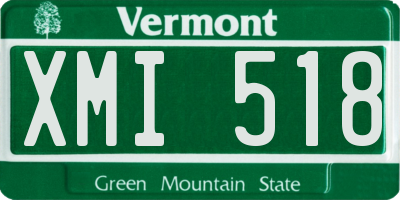 VT license plate XMI518