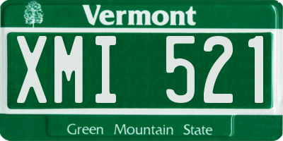 VT license plate XMI521