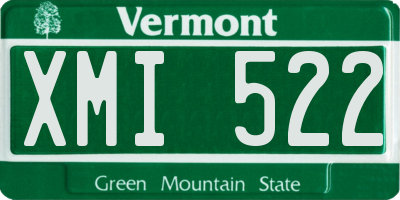 VT license plate XMI522