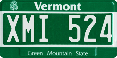 VT license plate XMI524