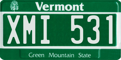 VT license plate XMI531