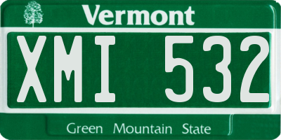 VT license plate XMI532