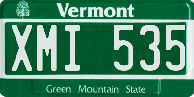 VT license plate XMI535