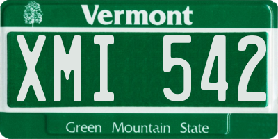 VT license plate XMI542