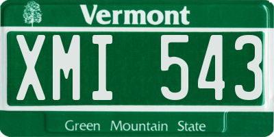 VT license plate XMI543