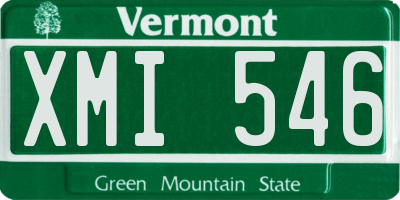 VT license plate XMI546