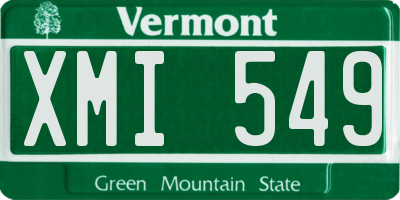 VT license plate XMI549