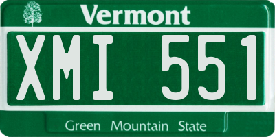 VT license plate XMI551
