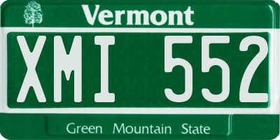 VT license plate XMI552