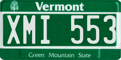 VT license plate XMI553