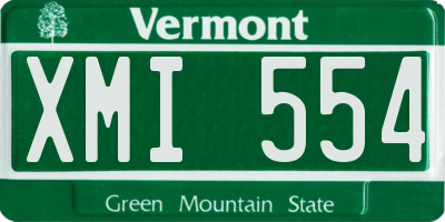 VT license plate XMI554