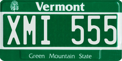 VT license plate XMI555