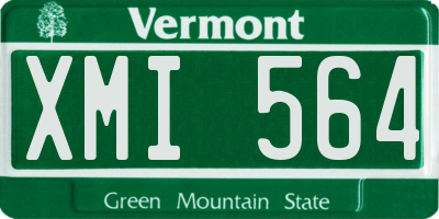 VT license plate XMI564