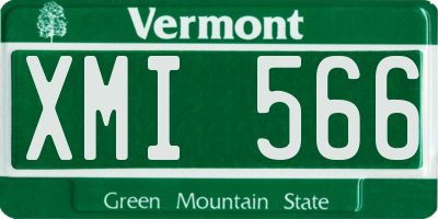 VT license plate XMI566