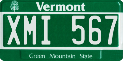 VT license plate XMI567