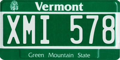 VT license plate XMI578