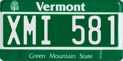 VT license plate XMI581