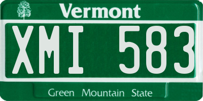 VT license plate XMI583