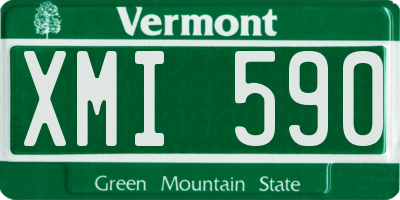 VT license plate XMI590