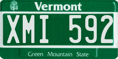 VT license plate XMI592