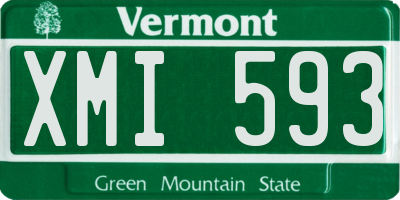 VT license plate XMI593
