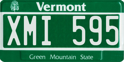 VT license plate XMI595