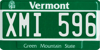 VT license plate XMI596
