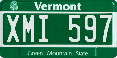 VT license plate XMI597