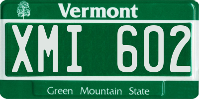 VT license plate XMI602