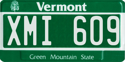 VT license plate XMI609