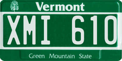 VT license plate XMI610