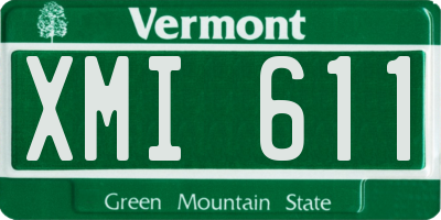 VT license plate XMI611