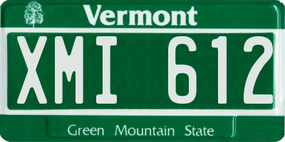 VT license plate XMI612