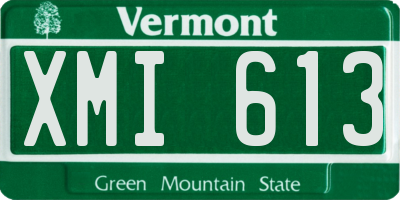 VT license plate XMI613